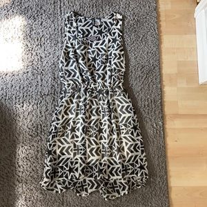 Black and White Patterned Dress